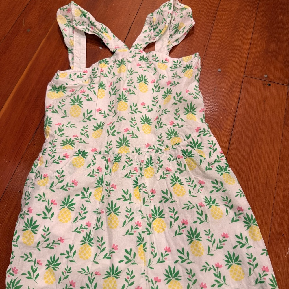 Girls Janie And Jack Pineapple Sleeveless Romper Size 7